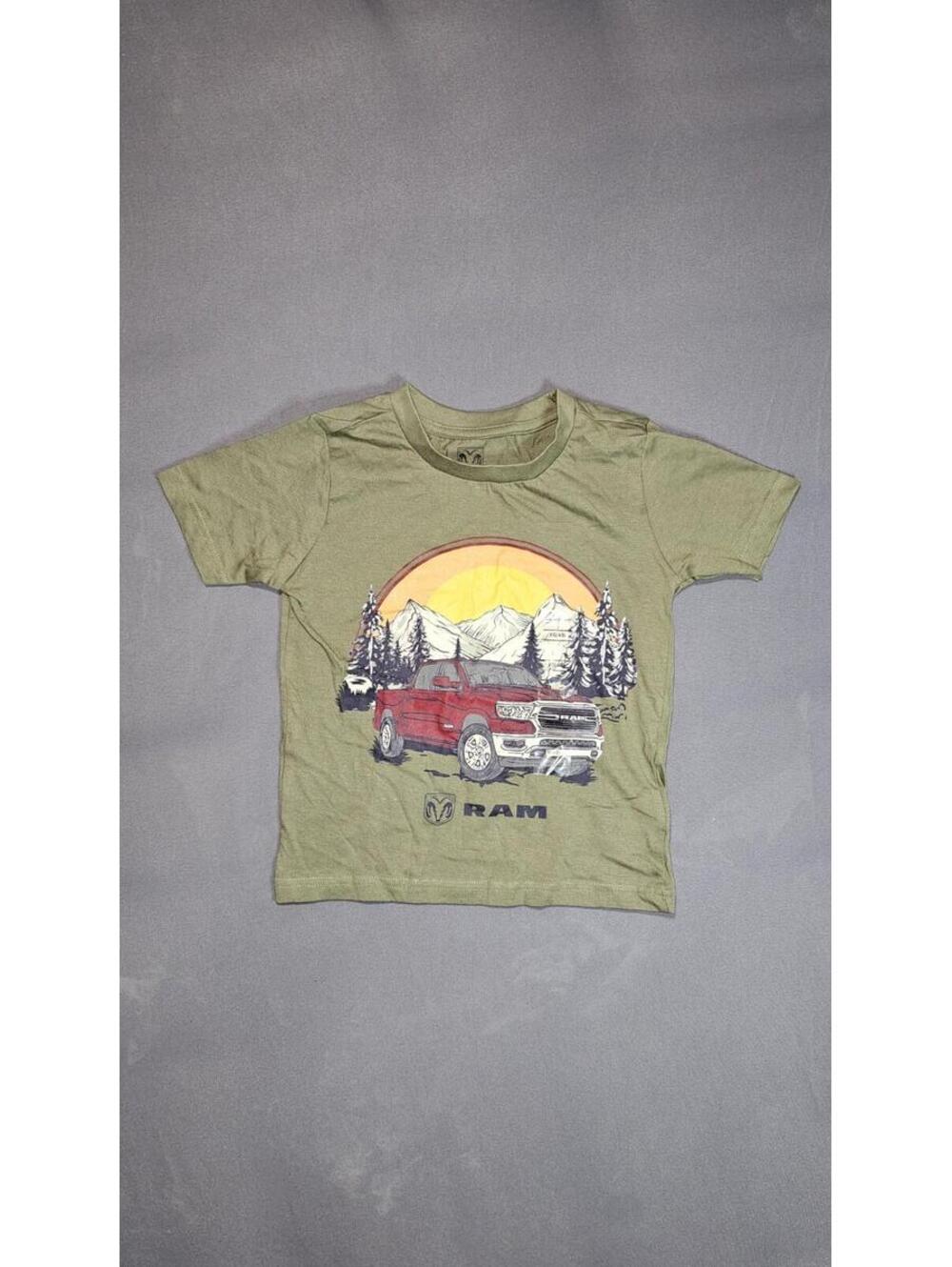 Ram Kids Green T-Shirt Size XS 4/5 Graphic Truck Tee